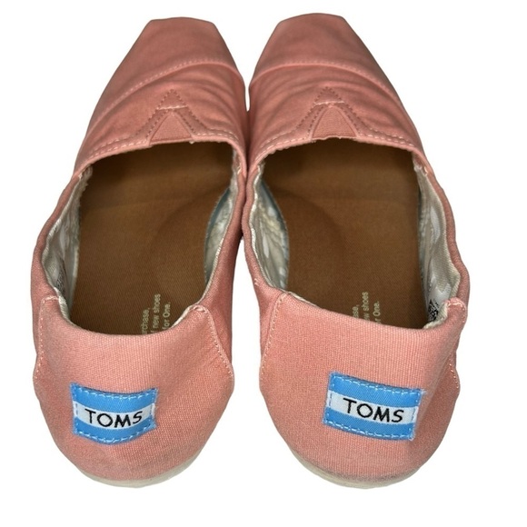 TOMS Pink Canvas Flats. Size 7.5 - Picture 6 of 8